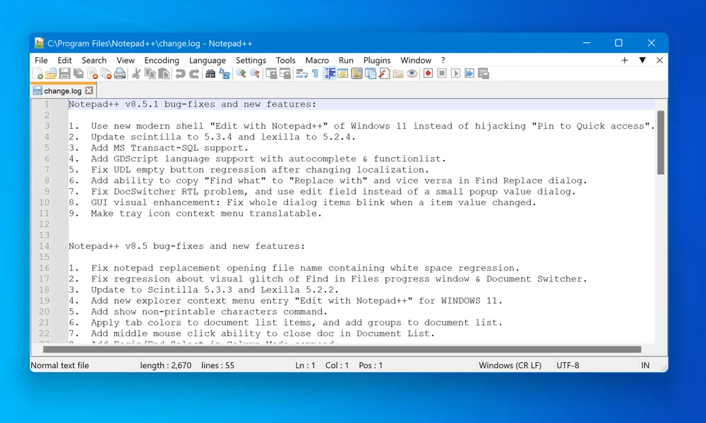 Notepad++ 8.9.6 For Windows